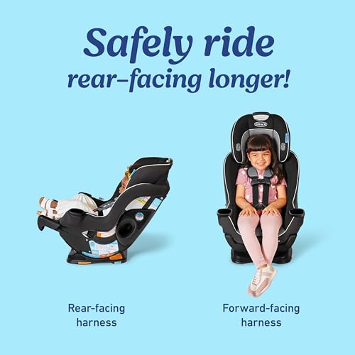 Graco® Extend2Fit Convertible Baby Car Seat, Rear and Forward Facing, Adjustable Extension Panel for Extra Legroom, Kenzie|B0DHLRPVK6