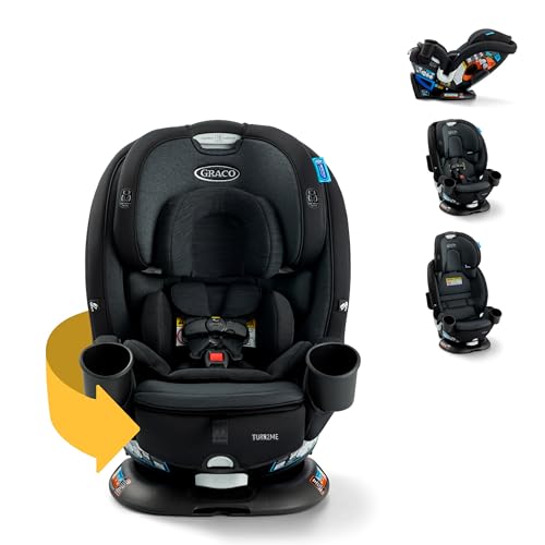 Graco Turn2Me 3-in-1 Rotating Convertible Car Seat, London, Rear-Facing Rotation Only, Forward-Facing Mode, Highback Booster Up to 100 lbs, Adjustable Headrest & Harness, Steel Reinforced Frame|B0DHLTM3CD