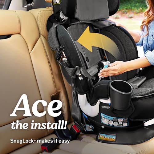 Graco Turn2Me 3-in-1 Rotating Convertible Car Seat, London, Rear-Facing Rotation Only, Forward-Facing Mode, Highback Booster Up to 100 lbs, Adjustable Headrest & Harness, Steel Reinforced Frame|B0DHLTM3CD
