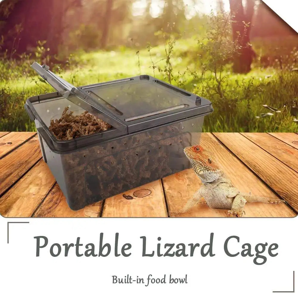 Stackable Reptile Plastic Ventilated Box Small Breeding Box for Tarantulas Hermit Crabs