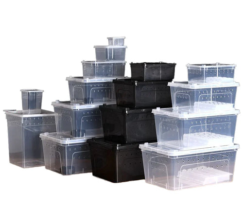 Simple Plastic Reptile Breeding Box Terrarium 20x20x25cm