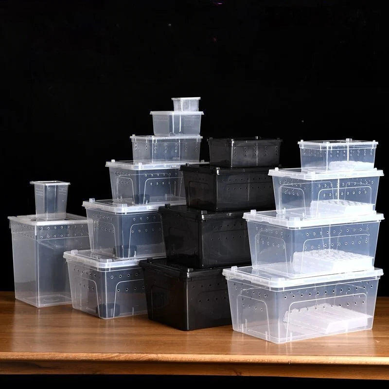 Simple Plastic Reptile Breeding Box Terrarium 20x20x25cm
